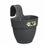 Plant pot Elho Vibia 24,1 x 20,5 x 26,5 cm Anthracite Plastic Circular Modern 24 x 20,5 x 26,5 cm