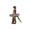 Decorative Figure DKD Home Decor Pink White Ballet Dancer 15 x 10 x 19 cm (2 Units)