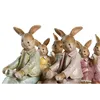 Decorative Figure DKD Home Decor 17 x 7 x 15,5 cm Pink Rabbit Green (2 Units)