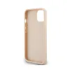 DKNY Leather Checkered Mono Pattern & Printed Stripes - Case for iPhone 15 Plus / 14 Plus (pink)