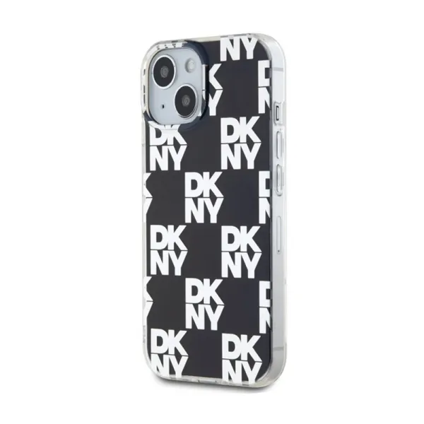 DKNY IML Checkered Mono Pattern - Case for iPhone 15 Plus / 14 Plus (Black)