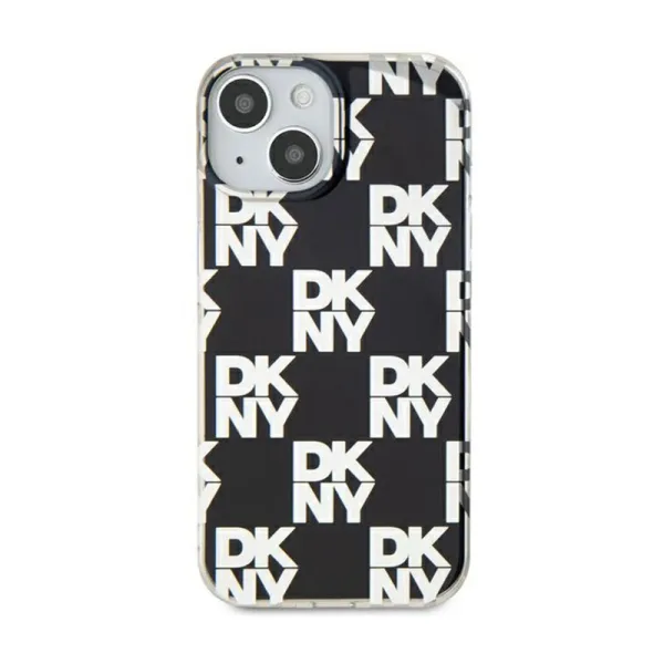 DKNY IML Checkered Mono Pattern - Case for iPhone 15 Plus / 14 Plus (Black)