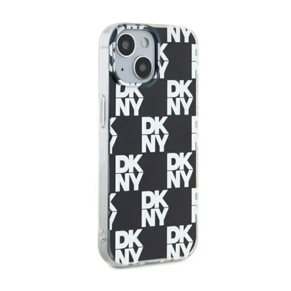 DKNY IML Checkered Mono Pattern - Case for iPhone 15 Plus / 14 Plus (Black)