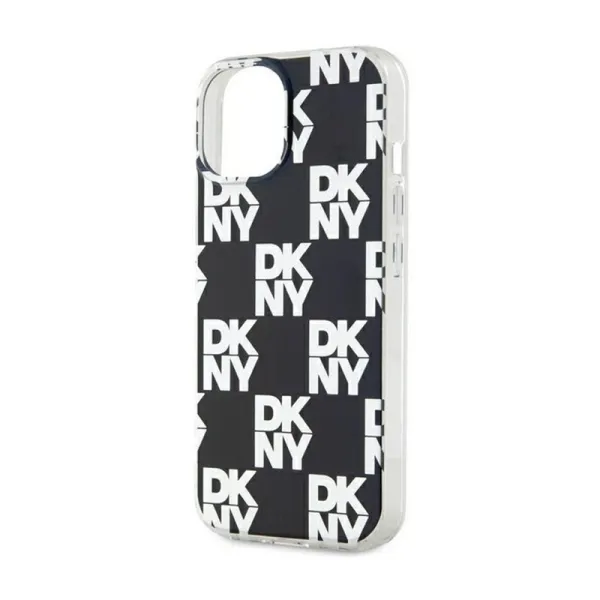 DKNY IML Checkered Mono Pattern - Case for iPhone 15 Plus / 14 Plus (Black)