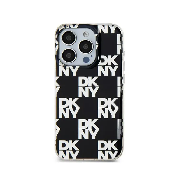 DKNY IML Checkered Mono Pattern - Case for iPhone 15 Pro Max (Black)