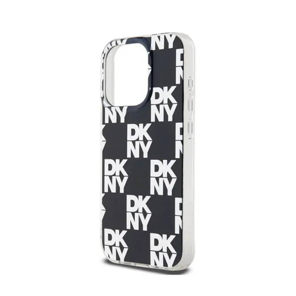 DKNY IML Checkered Mono Pattern - Case for iPhone 15 Pro Max (Black)