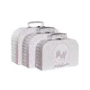 Set of decorative boxes DKD Home Decor 28 x 9,5 x 20 cm Pink Metal Multicolour Cardboard