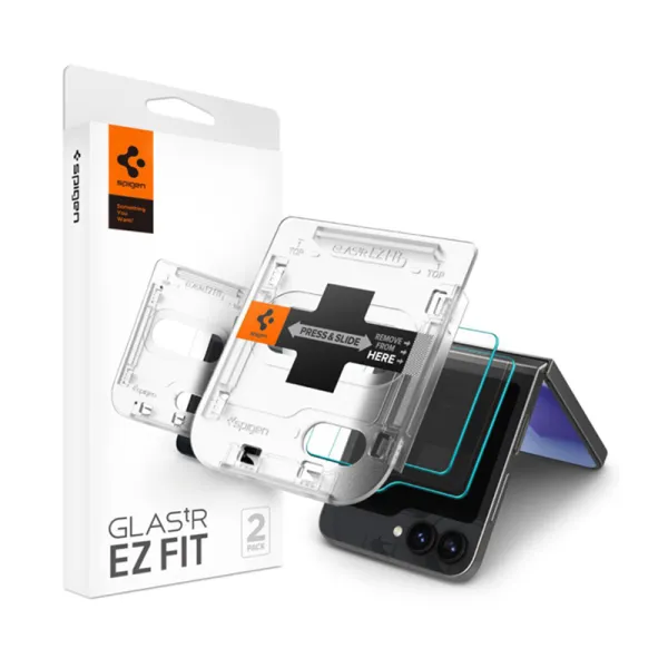 Spigen Glas.TR EZ Fit 2-Pack - Tempered glass for Samsung Galaxy Z Flip 6 / 7 FE (2 pieces)