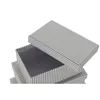 Set of Stackable Organising Boxes DKD Home Decor Grey White Squared Cardboard (43,5 x 33,5 x 15,5 cm)