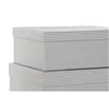 Set of Stackable Organising Boxes DKD Home Decor Grey White Squared Cardboard (43,5 x 33,5 x 15,5 cm)