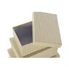 Set of Stackable Organising Boxes DKD Home Decor White Squared Cardboard Mustard (43,5 x 33,5 x 15,5 cm)