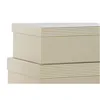 Set of Stackable Organising Boxes DKD Home Decor White Squared Cardboard Mustard (43,5 x 33,5 x 15,5 cm)