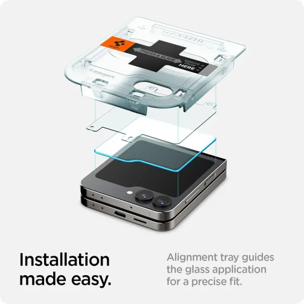 Spigen Glas.TR EZ Fit 2-Pack - Tempered glass for Samsung Galaxy Z Flip 6 / 7 FE (2 pieces)
