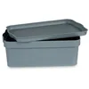 Storage Box with Lid Grey Plastic 6 L (21,5 x 11 x 32 cm) (12 Units)