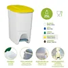 Pedal bin Yellow Rectangular 25 L