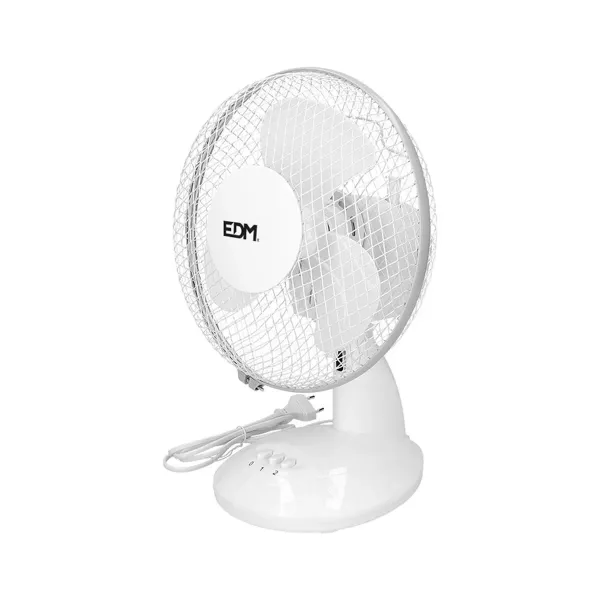 Table Fan EDM White 25 W Ø 23 x 36 cm