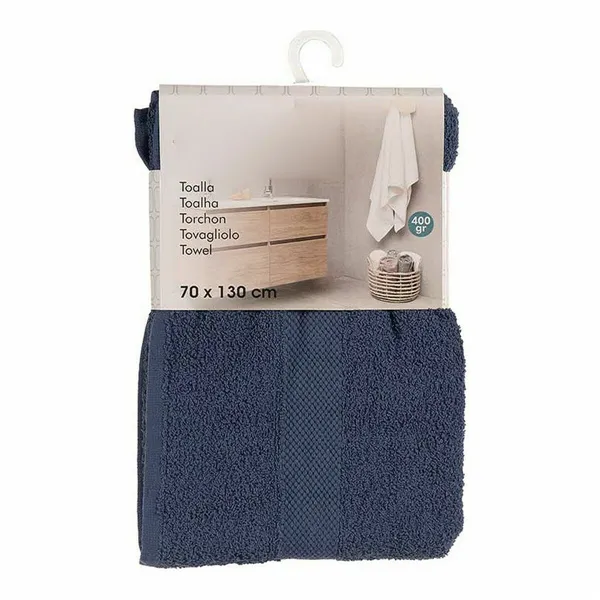 Bath towel Blue (70 x 0,5 x 130 cm) (3 Units)