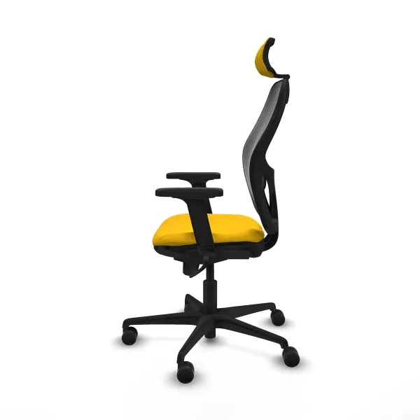 Office Chair with Headrest Jorquera Piqueras y Crespo 2D036N2 Yellow