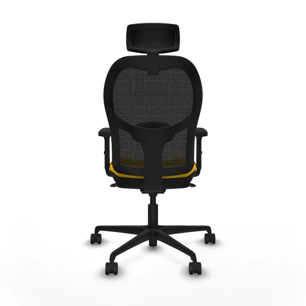 Office Chair with Headrest Jorquera Piqueras y Crespo 2D036N2 Yellow