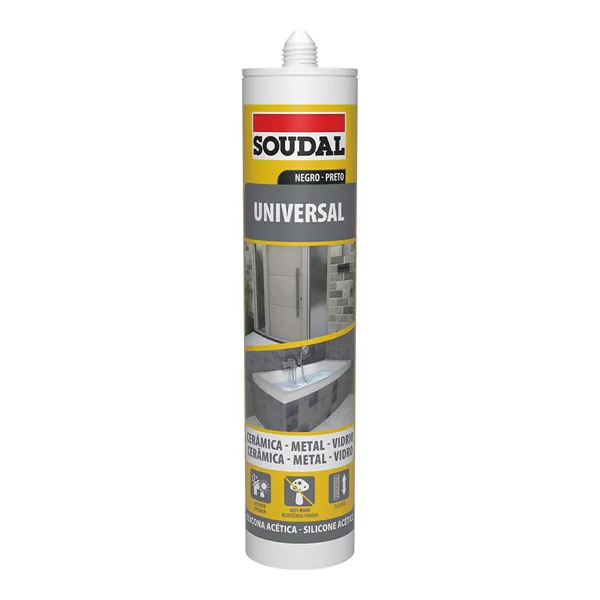 Silicone Soudal 115926 Universal Black 280 ml