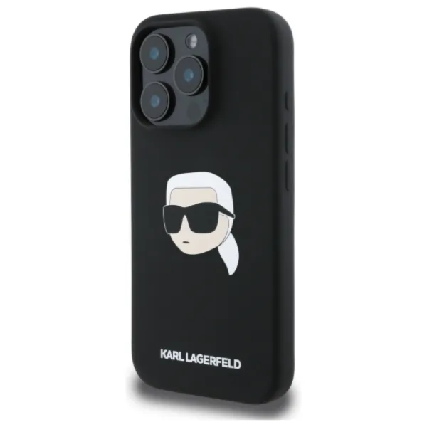 Karl Lagerfeld Silicone Karl Head Print MagSafe - Case iPhone 16 Pro (black)