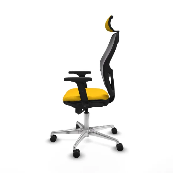 Office Chair with Headrest Jorquera Piqueras y Crespo 2D086N2 Yellow
