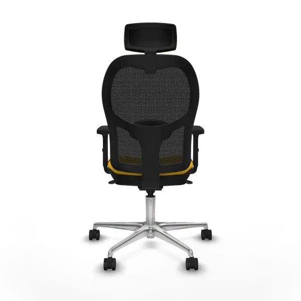 Office Chair with Headrest Jorquera Piqueras y Crespo 2D086N2 Yellow