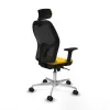 Biroja krēsls ar galvas atbalstu Jorquera Piqueras y Crespo 2D086N2 Dzeltens