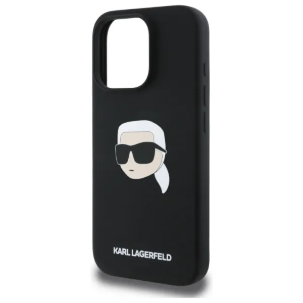 Karl Lagerfeld Silicone Karl Head Print MagSafe - Case iPhone 16 Pro (black)