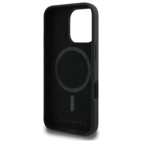 Karl Lagerfeld Silicone Karl Head Print MagSafe - Case iPhone 16 Pro (black)