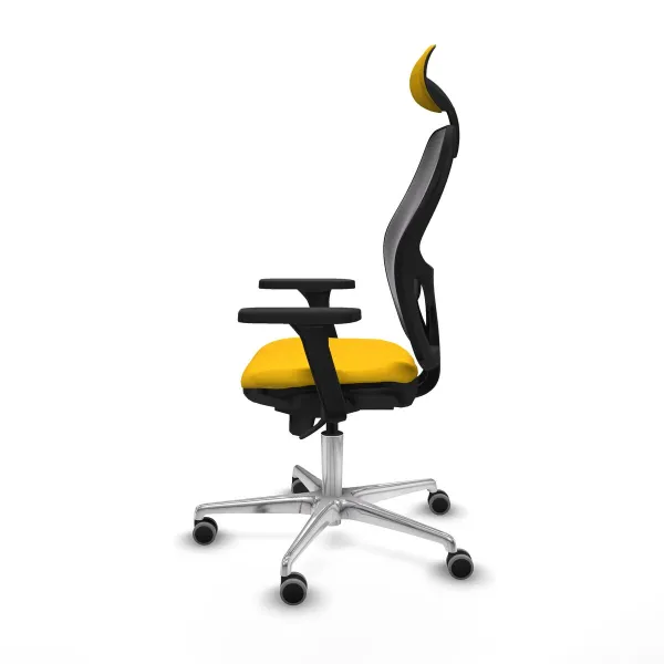 Office Chair with Headrest Piqueras y Crespo 3D086G1 Yellow