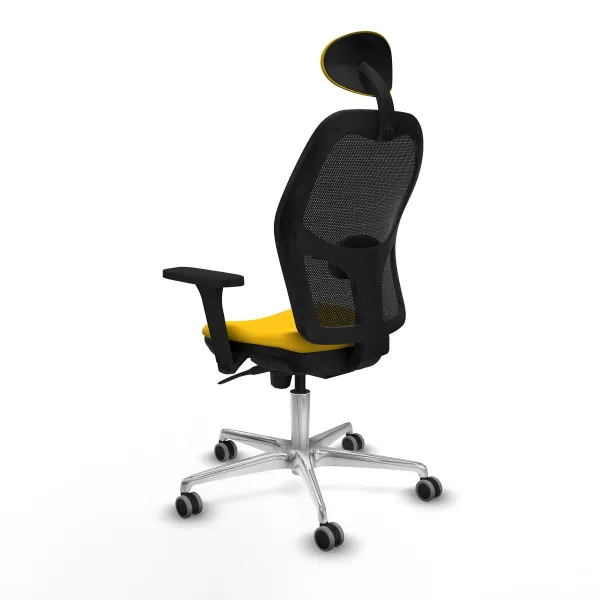Office Chair with Headrest Piqueras y Crespo 3D086G1 Yellow