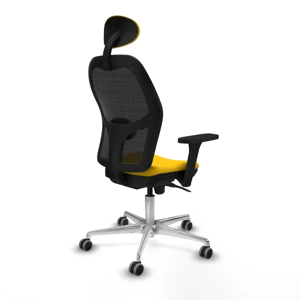 Office Chair with Headrest Piqueras y Crespo 3D086G1 Yellow