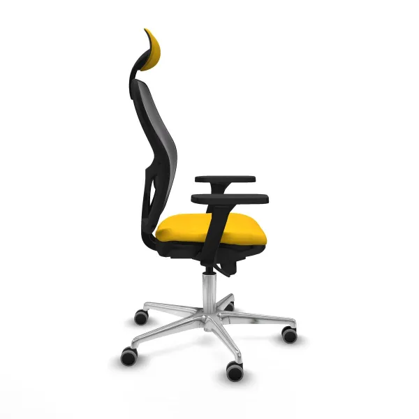 Office Chair with Headrest Piqueras y Crespo 3D086G1 Yellow