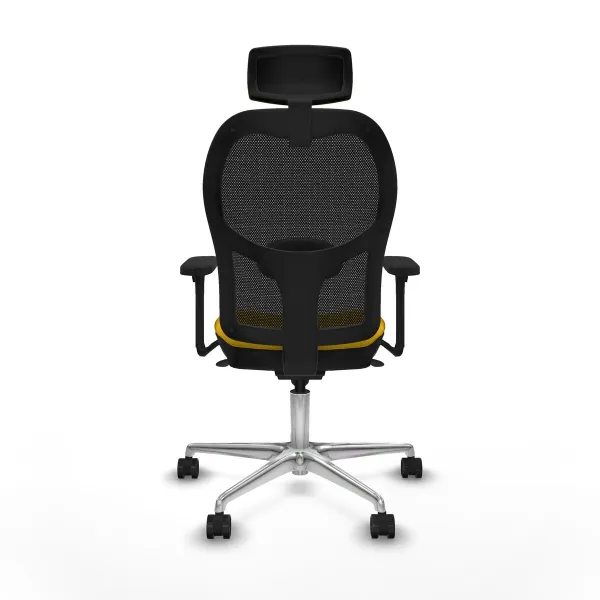 Office Chair with Headrest Piqueras y Crespo 3D086N2 Yellow