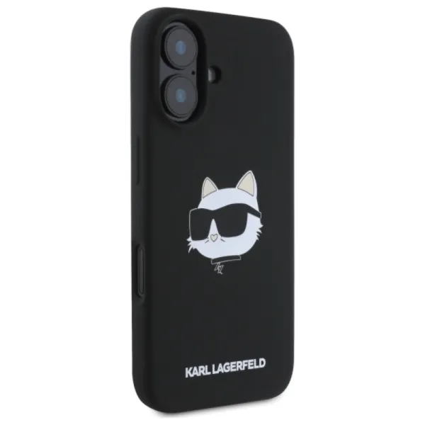 Karl Lagerfeld Silicone Choupette Head Print MagSafe - Case iPhone 16 (black)