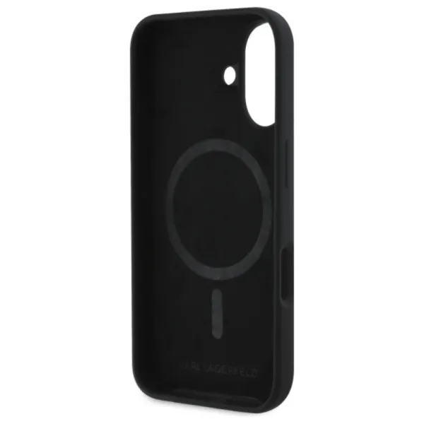 Karl Lagerfeld Silicone Choupette Head Print MagSafe - Case iPhone 16 (black)
