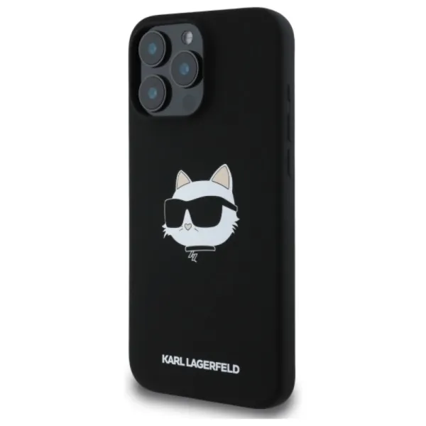 Karl Lagerfeld Silicone Choupette Head Print MagSafe - Case iPhone 16 Pro (black)