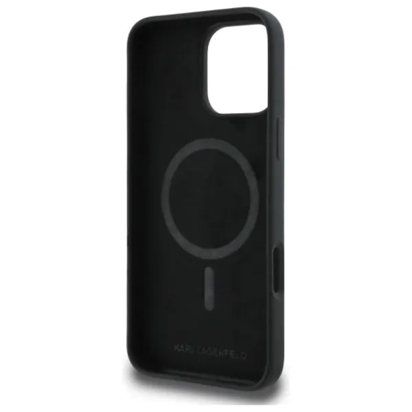 Karl Lagerfeld Silicone Choupette Head Print MagSafe - Case iPhone 16 Pro (black)