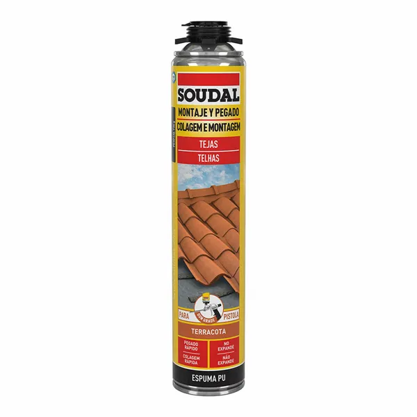 Foam Soudal Polyurethane Gun Roof Red 750 ml