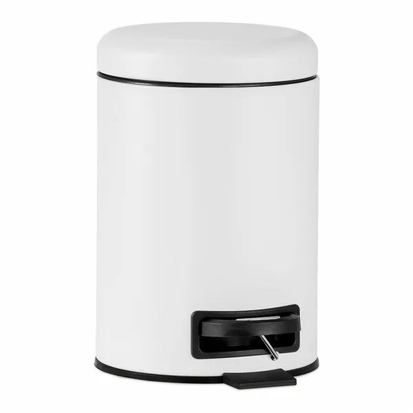 Pedal bin Andrea House Metal White 3 L (Ø 17,5 x 23 cm)