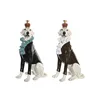 Decorative Figure DKD Home Decor 19,5 x 16 x 38,5 cm Black White Dog (2 Units)