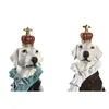 Decorative Figure DKD Home Decor 19,5 x 16 x 38,5 cm Black White Dog (2 Units)