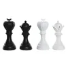 Decorative Figure DKD Home Decor White Black Chess Pieces 12 x 12 x 25,5 cm (4 Units)