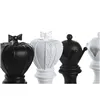 Decorative Figure DKD Home Decor White Black Chess Pieces 12 x 12 x 25,5 cm (4 Units)