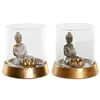 Decorative Figure DKD Home Decor Silver Golden Oriental 16 x 16 x 18 cm (2 Units)