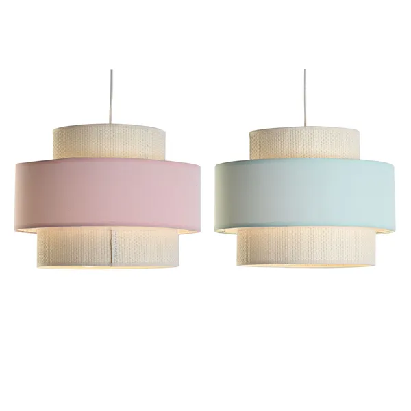 Ceiling Light DKD Home Decor 40 x 40 x 30 cm Green Light Pink 50 W (2 Units)