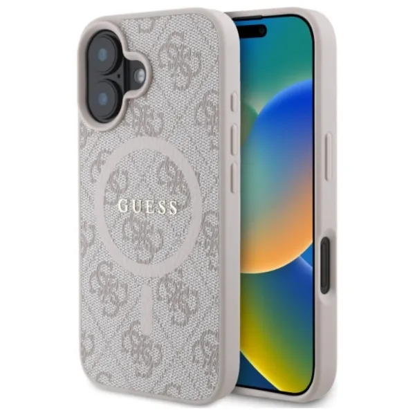 Guess 4G Ring Classic Logo MagSafe - Case for iPhone 16 (pink)