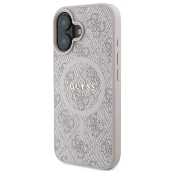 Guess 4G Ring Classic Logo MagSafe - Case for iPhone 16 (pink)
