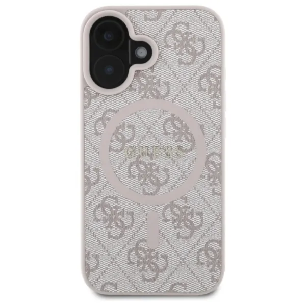 Guess 4G Ring Classic Logo MagSafe - Case for iPhone 16 (pink)
